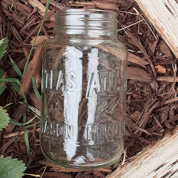 Classico Atlas Mason Jar Square 20 oz Clear Glass Dry Kitchen Craft Room Storage - Picture 3 of 12